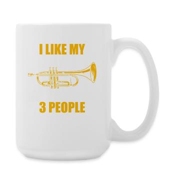 I like my trumpet trumpet player - Large Mug 440 ml - white - Right