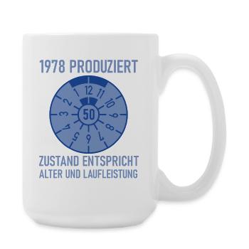 1978 Geboren 50. Geburtstag Auto Tuning - Große Tasse 440 ml - Weiß - Rechts