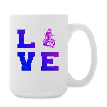 Direkte Mountainbike Aussage - Große Tasse 440 ml - Weiß - Rechts
