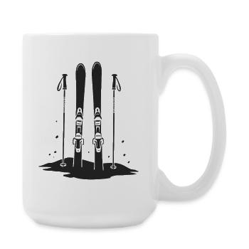 Ski in the Snow Winter Sports Adventure - Large Mug 440 ml - white - Right