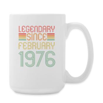 Legendary since February 1976, Retro, Birthday - Large Mug 440 ml - white - Right