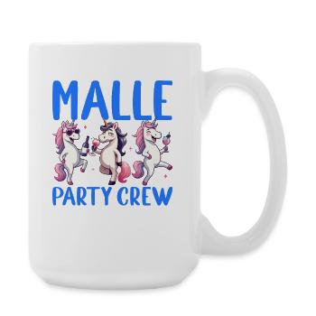 Malle Party Crew Einhorn Girls Urlaub - Große Tasse 440 ml - Weiß - Rechts