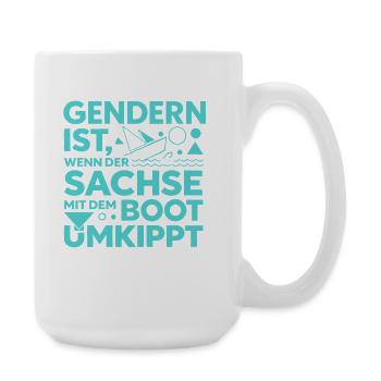 Une botte saxonne de genre renverse la blague sur le dialecte - Grande tasse 440 ml - blanc - Droite