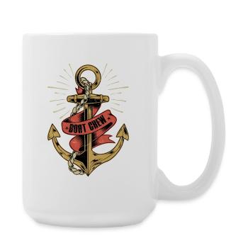 Boat Crew Sailor Sail Captain - Große Tasse 440 ml - Weiß - Rechts
