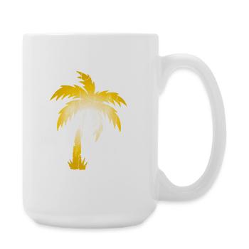 Palm Tree Symbol Vintage - Large Mug 440 ml - white - Right