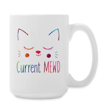 Current Mood Cute Cat Lover - Large Mug 440 ml - white - Right