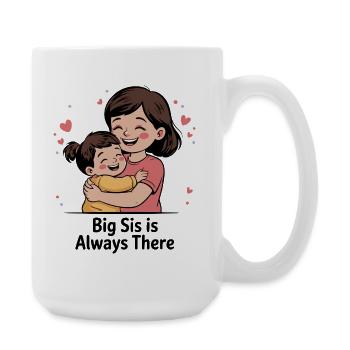 Tender Big Sister Embrace - Large Mug 440 ml - white - Right