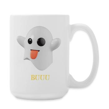 Fluffy Ghost with Tongue - Large Mug 440 ml - white - Right