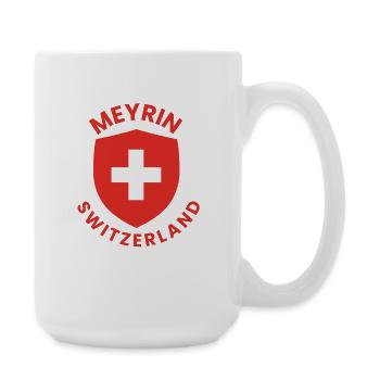 Meyrin Schweiz Shield - Large Mug 440 ml - white - Right