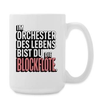Orchestra of Life Recorder Design - Large Mug 440 ml - white - Right