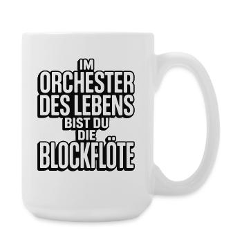 Orchestra of Life Recorder Design - Large Mug 440 ml - white - Right