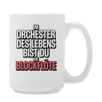 Orchestra of Life Recorder Design - Large Mug 440 ml - white - Right
