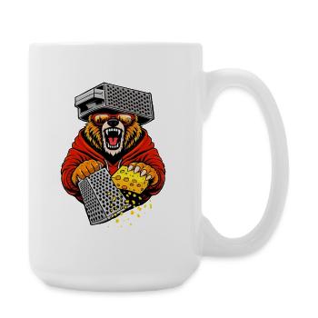 Animal drôle à râpe à fromage vintage - Grande tasse 440 ml - blanc - Droite