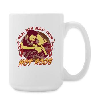Collectionneurs vintage Vrais Hommes Construisent Leurs Hot Rods - Grande tasse 440 ml - blanc - Droite