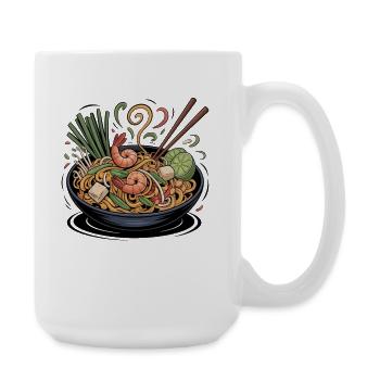 Funny Pasta Noodle Lover - Large Mug 440 ml - white - Right