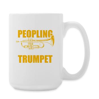 I'm done peopling Trompete Trompetenspieler - Große Tasse 440 ml - Weiß - Rechts