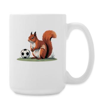 Héros du Football Écureuil - Grande tasse 440 ml - blanc - Droite