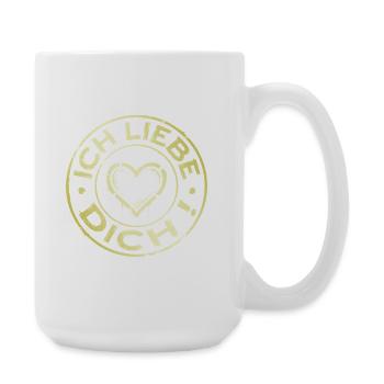 I love you heart - Large Mug 440 ml - white - Right