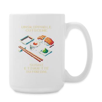Unstoppable Cutscene | Sushi Etiquette Tutorial - Large Mug 440 ml - white - Right