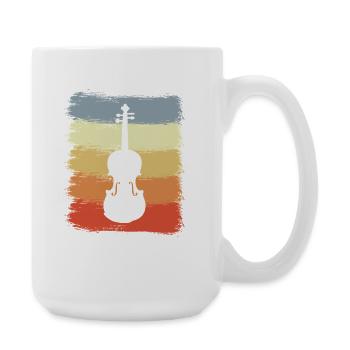 Vintage Violine Skizze - Große Tasse 440 ml - Weiß - Rechts