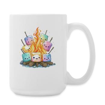 Plaisir aux guimauves au feu de camp - Grande tasse 440 ml - blanc - Droite