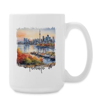 Toronto, Kanada, Toronto Aquarell - Große Tasse 440 ml - Weiß - Rechts