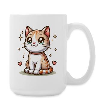 Samtpfoten Sternenglanz-Kätzchen - Große Tasse 440 ml - Weiß - Rechts