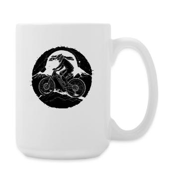 Mountainbiker - Große Tasse 440 ml - Weiß - Rechts