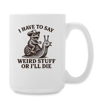 Frosch Spruch Meme Humor Lustig Geschenkidee - Große Tasse 440 ml - Weiß - Rechts