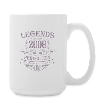 18 Birthday 2008 Legends Vintage Ornament - Large Mug 440 ml - white - Right