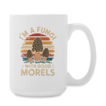 Je suis un champignon avec de bonnes morilles. - Grande tasse 440 ml - blanc - Droite