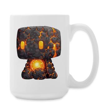 Lava Golem Flint Style - Large Mug 440 ml - white - Right