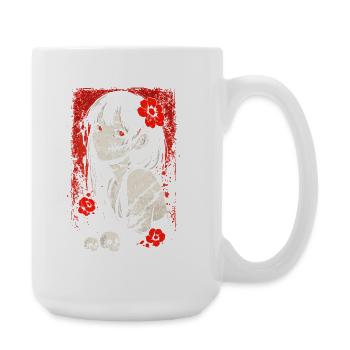Japanisches Horror Anime Mädchen Gruseliges Goth - Große Tasse 440 ml - Weiß - Rechts
