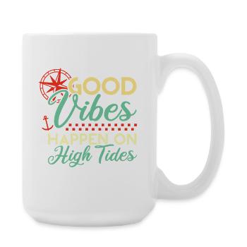 Gute Vibes an hohen Gezeiten - Large Mug 440 ml - white - Right
