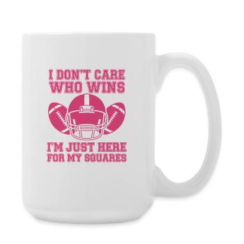 Squares Football Humor Tee - Large Mug 440 ml - white - Right