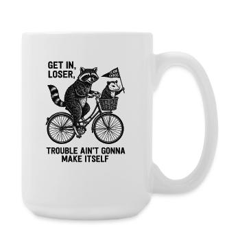 Get In Loser Team Chaos – Raccoon & Opossum - Large Mug 440 ml - white - Right