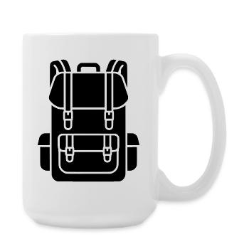 Hiking Backpack Trekking Gear - Large Mug 440 ml - white - Right