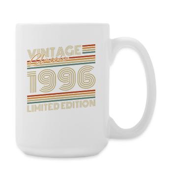 Vintage 1996 Jahrgang Geburtstagsgeschenk - Große Tasse 440 ml - Weiß - Rechts