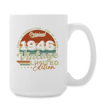 1946 Vintage Rétro Cadeau D'anniversaire - Grande tasse 440 ml - blanc - Droite