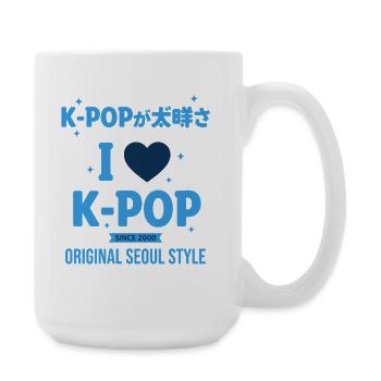 Ich liebe den K-Pop Original Seoul Style seit 2000 - Große Tasse 440 ml - Weiß - Rechts