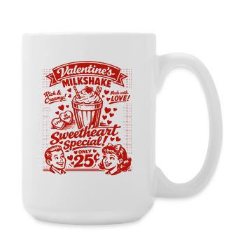 50s Valentine's milkshake for lovers - Large Mug 440 ml - white - Right
