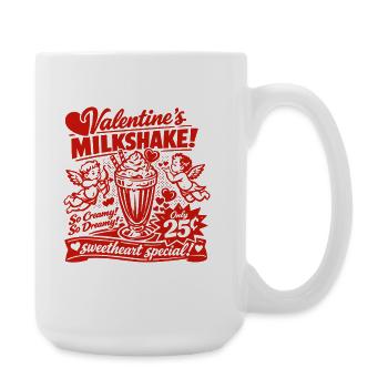 50s Valentine's milkshake for lovers - Large Mug 440 ml - white - Right