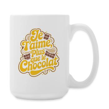 I love you more than chocolate - Large Mug 440 ml - white - Right