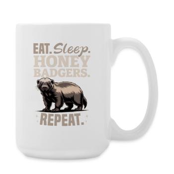 Funny Honey Badger - Große Tasse 440 ml - Weiß - Rechts