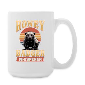Funny Honey Badger - Große Tasse 440 ml - Weiß - Rechts