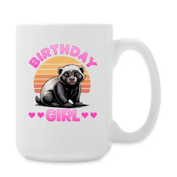 Funny Honey Badger - Große Tasse 440 ml - Weiß - Rechts