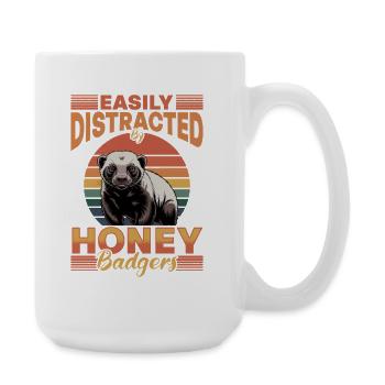 Funny Honey Badger - Große Tasse 440 ml - Weiß - Rechts