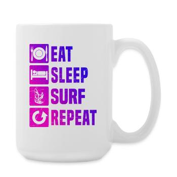Attention windsurfing fans, simple statement - Large Mug 440 ml - white - Right