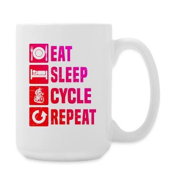 Un design simple et intemporel pour vélo de route - Grande tasse 440 ml - blanc - Droite