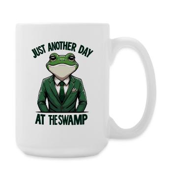 Grenouille en costume – Journée du marais - Grande tasse 440 ml - blanc - Droite